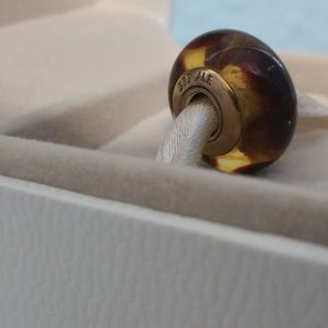 Retired 14kt Murano Mystic Brown Pandora Charm